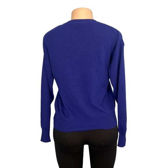 3/$30 🍂 Meister Vintage Purple Knit Embroidered Cottage Core Sweater - Picture 6 of 7